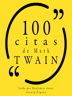 cover image of 100 citas de Mark Twain